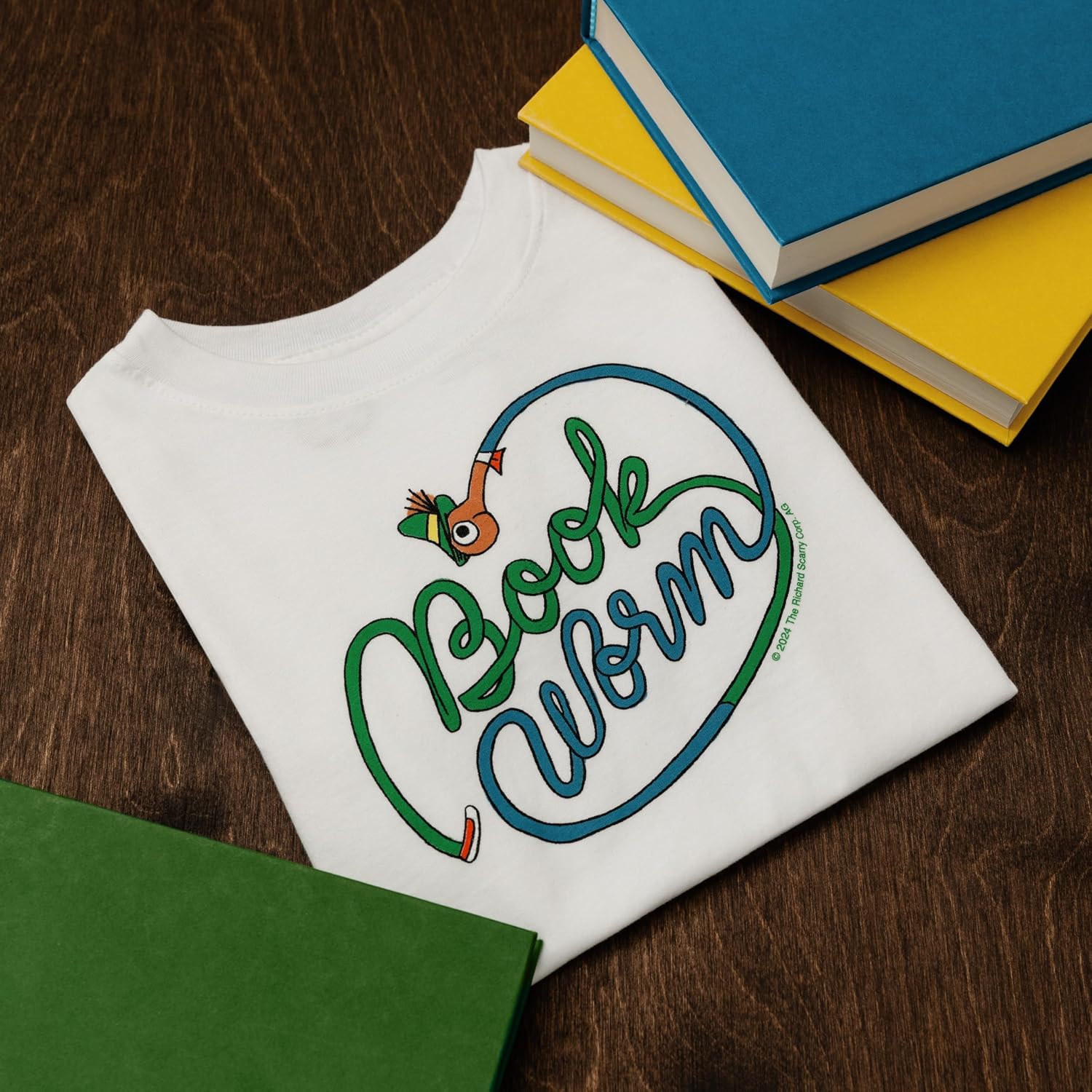 Out of Print Richard Scarry Bookworm Officially Licensed Kids' T-Shirt