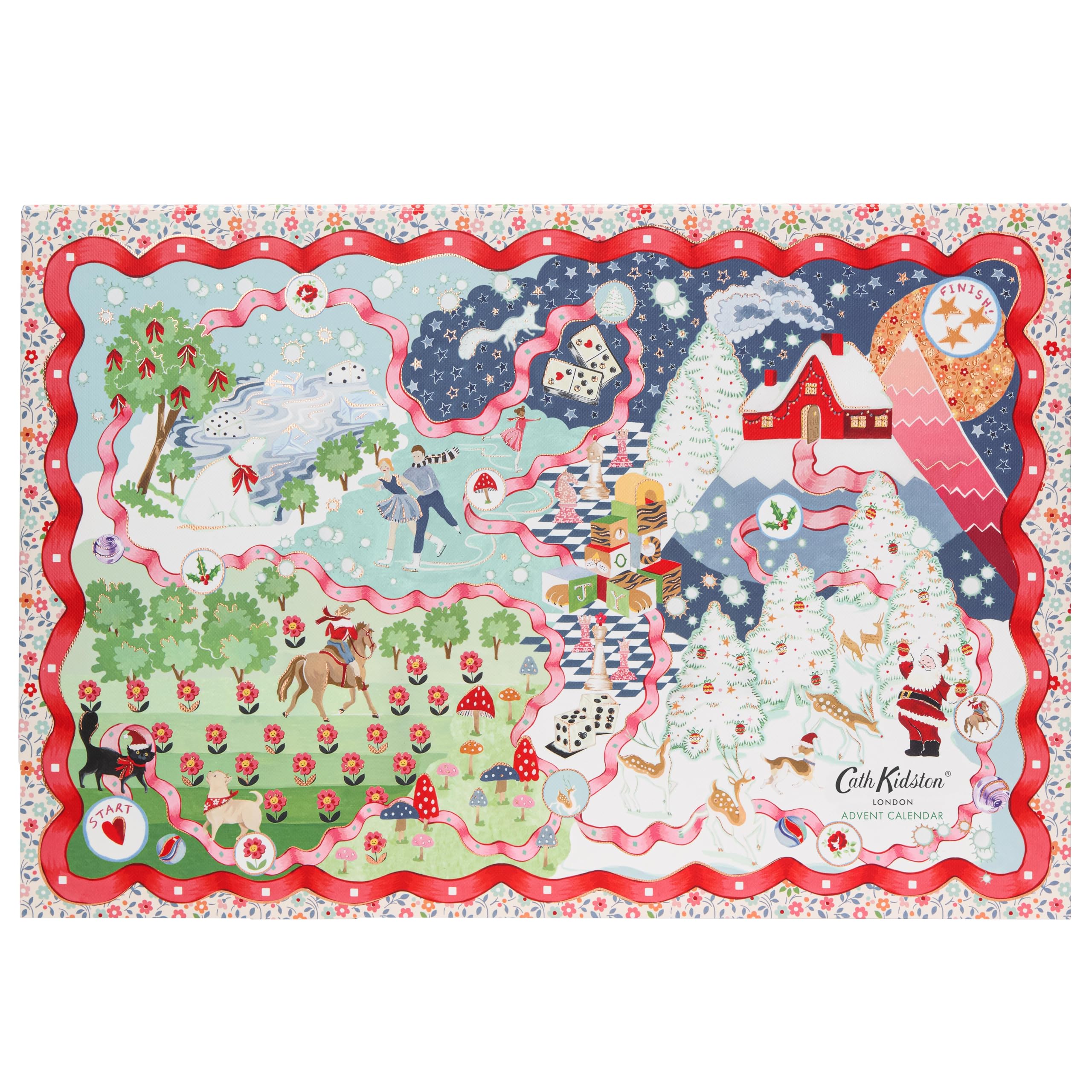 Cath Kidston Advent Calendar, Hand Creams, Lip Balms, Scented Soaps, Shower Steamer, Body Scrub, Lotions, Sprays, Cuticle Cream, Playing Cards, Travel Size, Vegan and Cruelty Free, Gift For Her