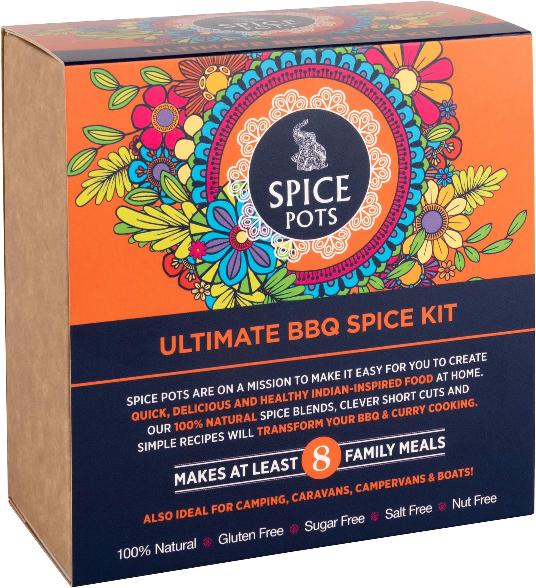 BBQ Spice Rub Gift Set – 4 x 40g Natural Grill Seasonings & Recipe Book – Spice Rubs for Chicken, Ribs, Kebabs & Marinades – Father’s Day Gift for Dad – Vegan & Gluten Free