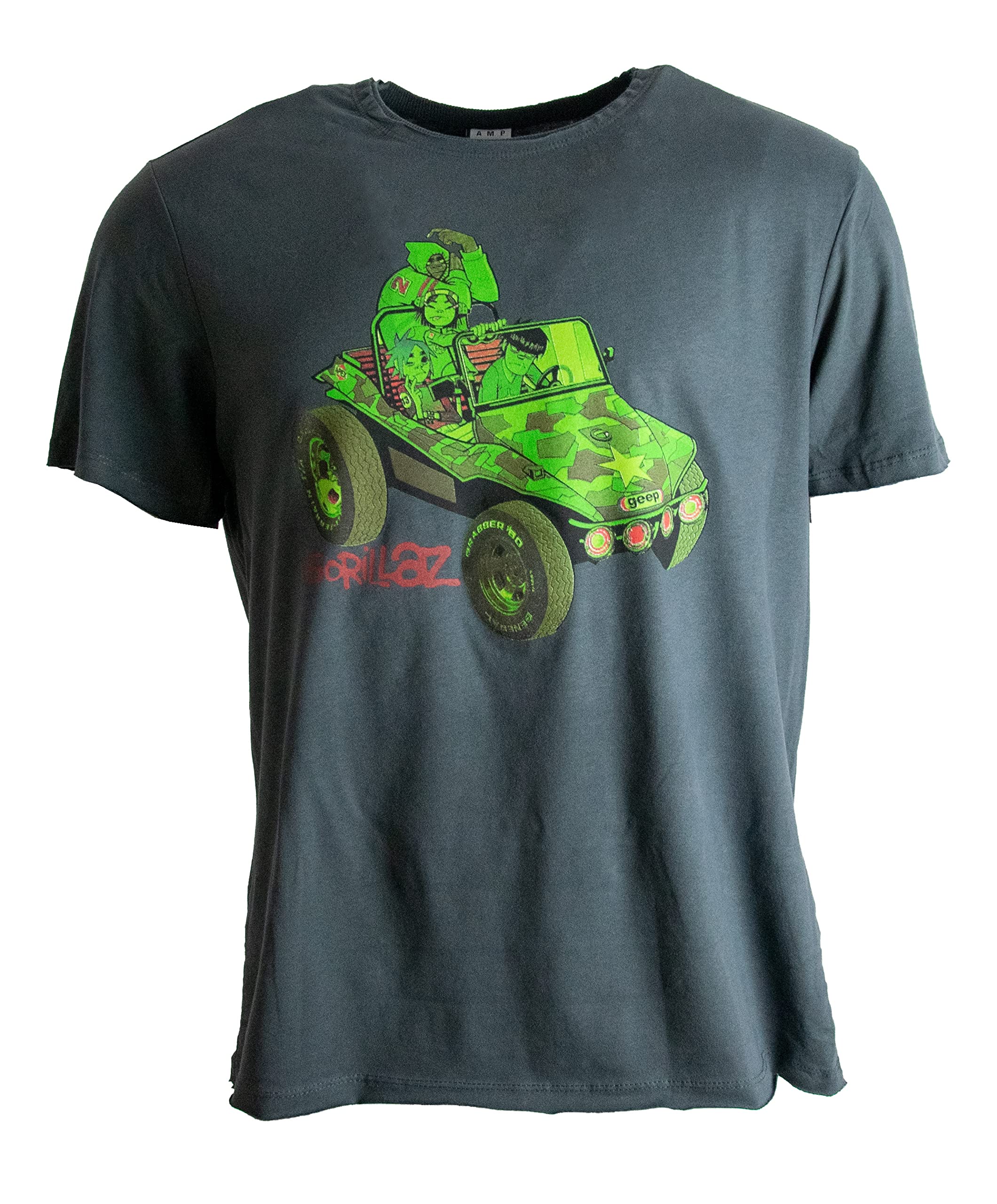 Amplified T-shirt Gorillaz Jeep pour homme, charbon