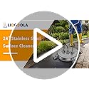 24“ Pressure Washer Surface Cleaner with 4 Wheels - Coated Green Dual Handle Stainless Steel Surface Cleaner for Pressure Washer Attachment for Concrete, Patio, Sidewalk, Deck and Driveways - PWS24G