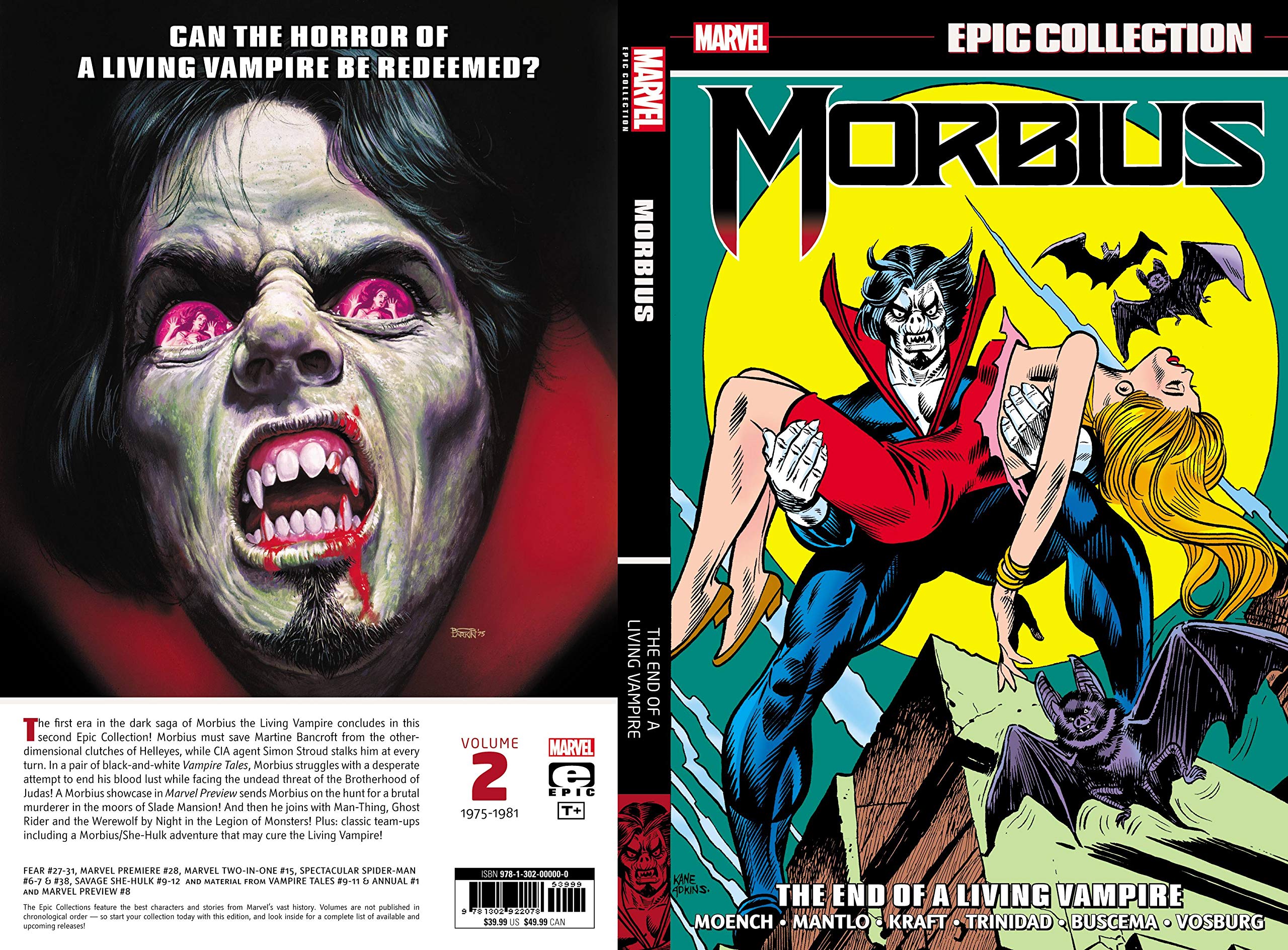 MORBIUS EPIC COLLECTION: THE END OF A LIVING VAMPIRE