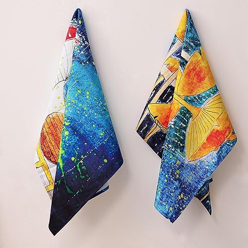 Miniatura 5 de Juego de 3 toallas de cocina versátiles 100% algodón, toalla de té, servilleta, limpieza de mesa, decoración, regalo de inauguración de la casa