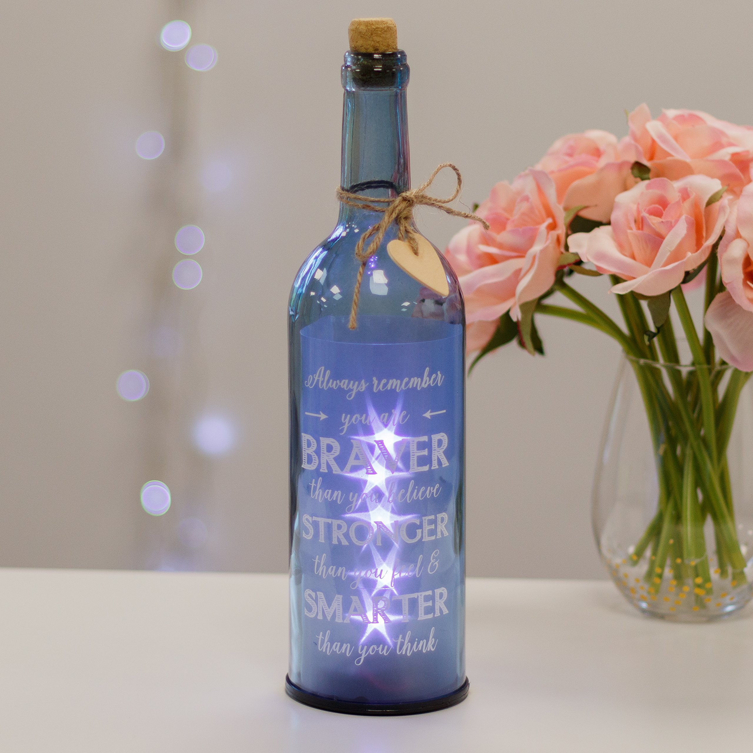 Remember you are Braver Blue LED Light Up Bottle
