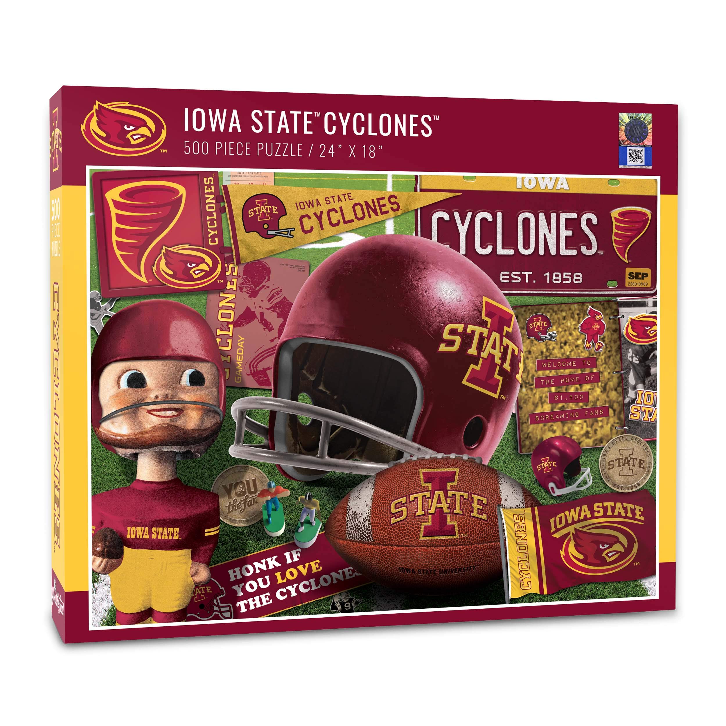YouTheFan NCAA Iowa State Cyclones 3D Logo Ornament