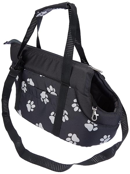 HobbyDog Tor gwl2 hundetasche Borsa da Gatto, Dimensioni 22 x 20 x 36 cm, Grigio con Zampe