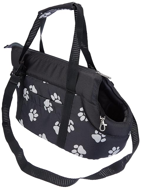 DOGGY hobbydog Tor gwl2 hundetasche Bolsa Gato Funda, tamaño 22 x 20 x 36 cm, Gris con Huellas