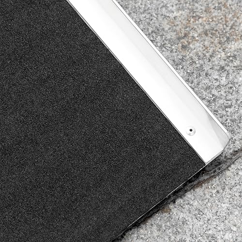 Miniatura 9 de HOMCOM Rampa portátil antideslizante de aluminio para silla de ruedas de 4 pies para el hogar, escalones, puertas, rampa plegable alfombrada, rampa