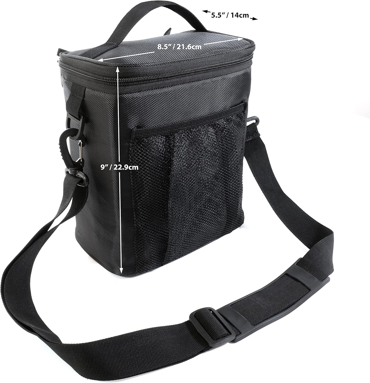 Ronoto River Small, Black, Trumpet Mute Accessory Bag - with Padded and Adjustable Shoulder Strap and Mesh Pocket - Complete with Microfiber Cleaning Cloth : Musical Instruments