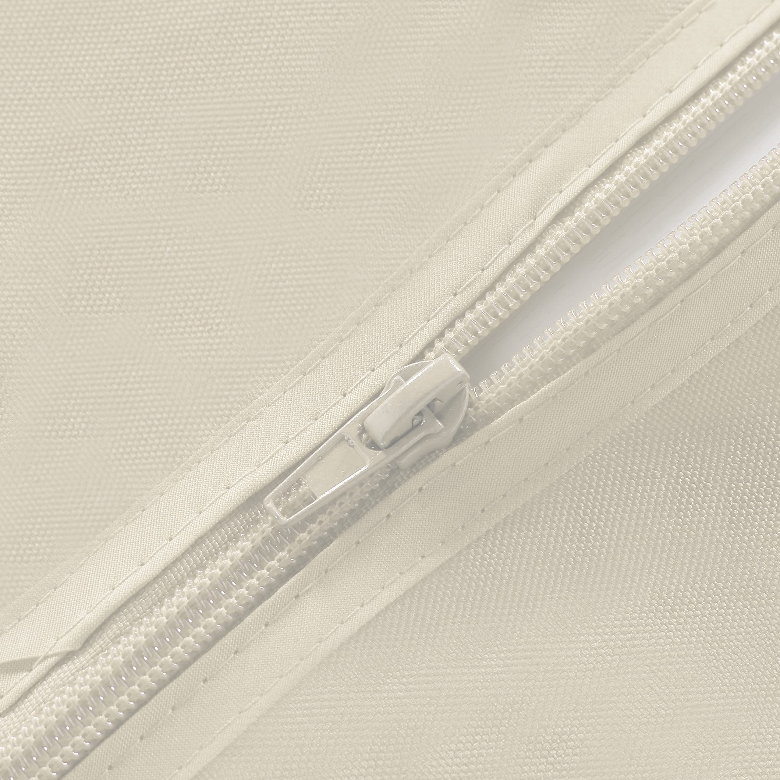 Fitable Tovaglia per esterni e interni, lavabile, impermeabile, senza pieghe, con cerniera e foro per ombrello, per primavera, estate, feste, picnic, barbecue, patio, beige, 152,4 x 304,8 cm
