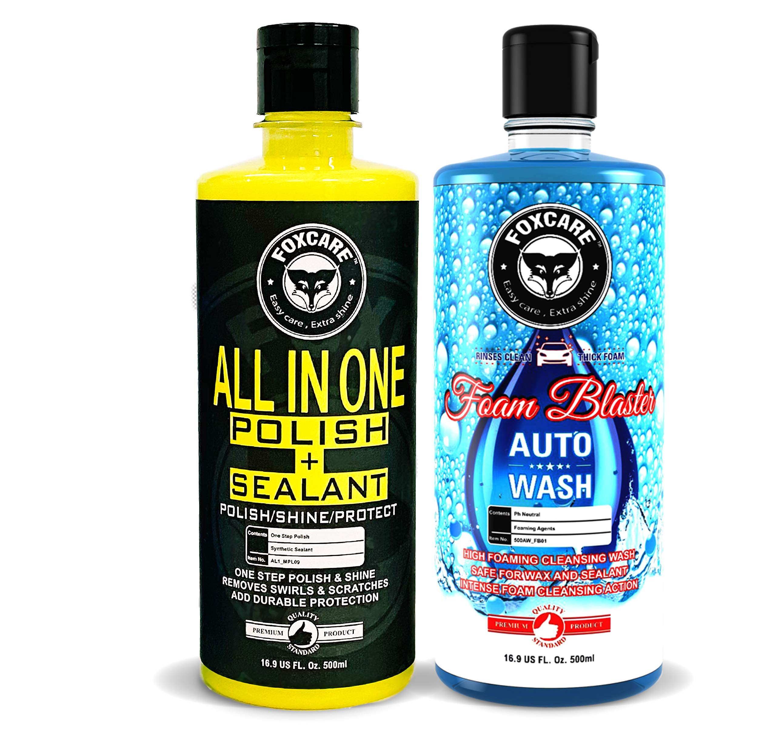 FOXCARE All in ONE Polish + SEALANT + Foam Blaster Shampoo Combo Pack