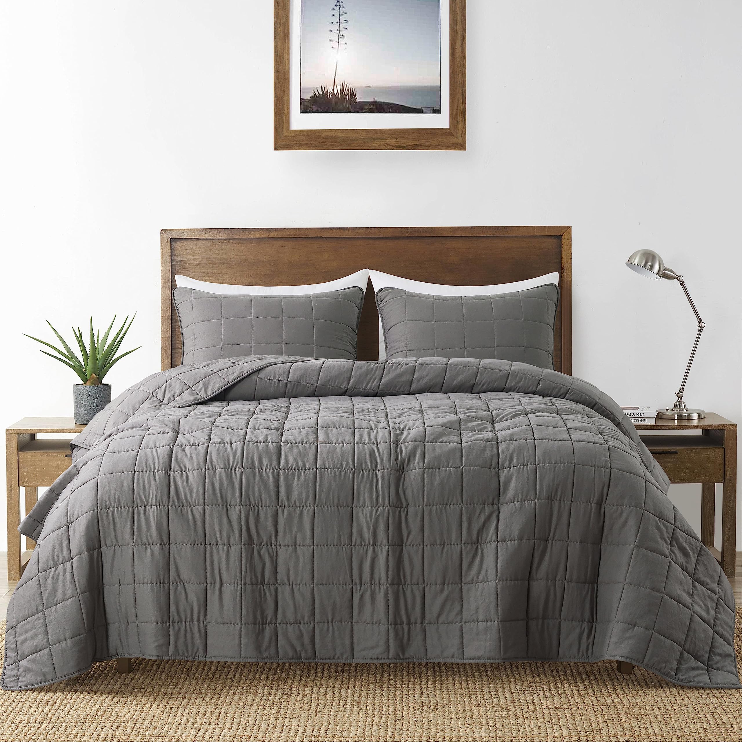 Couvre-lit 2 Personnes En Microfibre Ultra Douce - 220x240 Cm + 2 Taies D'oreiller | Dessus De Lit Matelassé Léger Pour Toutes Saisons | Motif Diamant Rouge