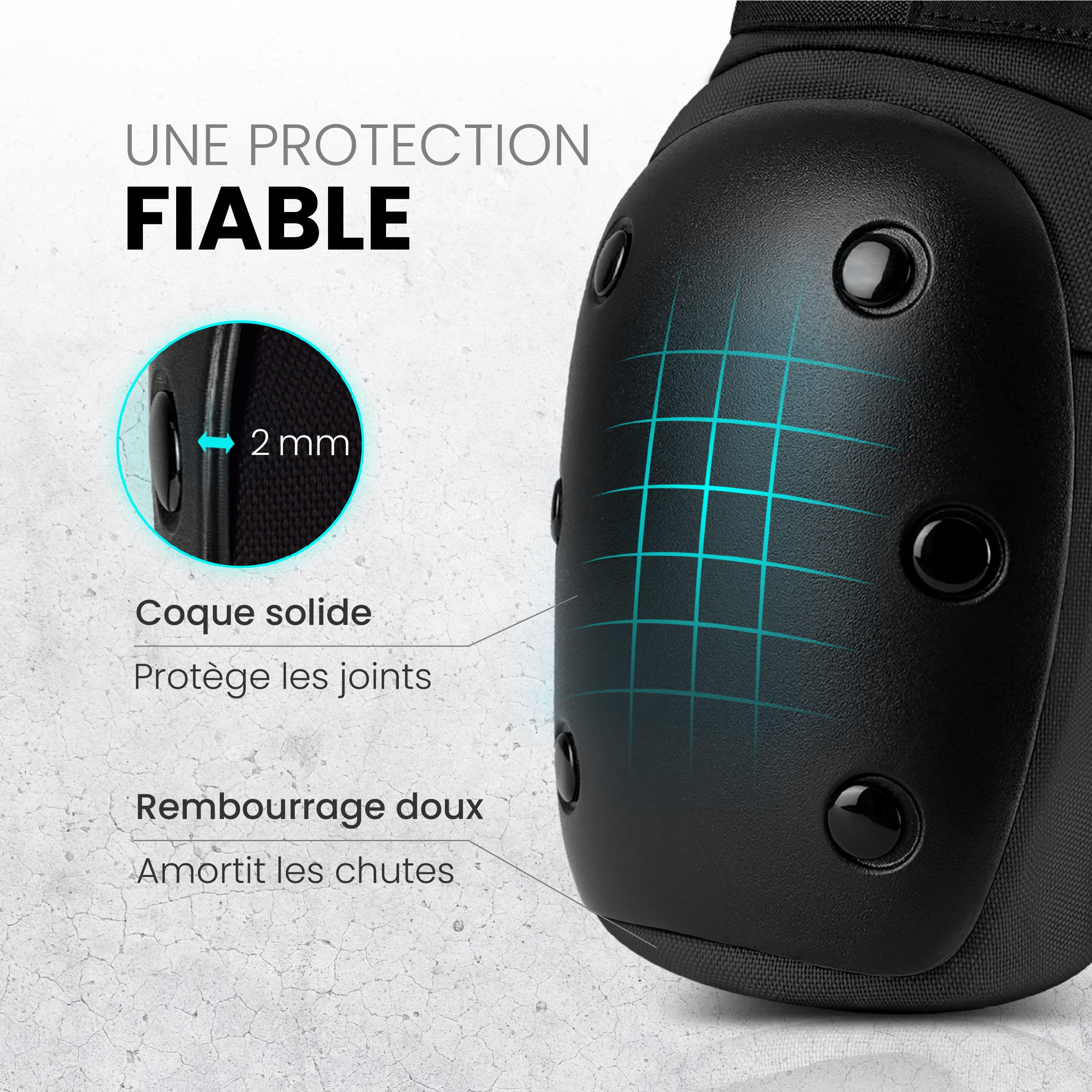 Protection Roller Adulte et Adolescent 6 pièces Genouillère Coudière Skate Inline