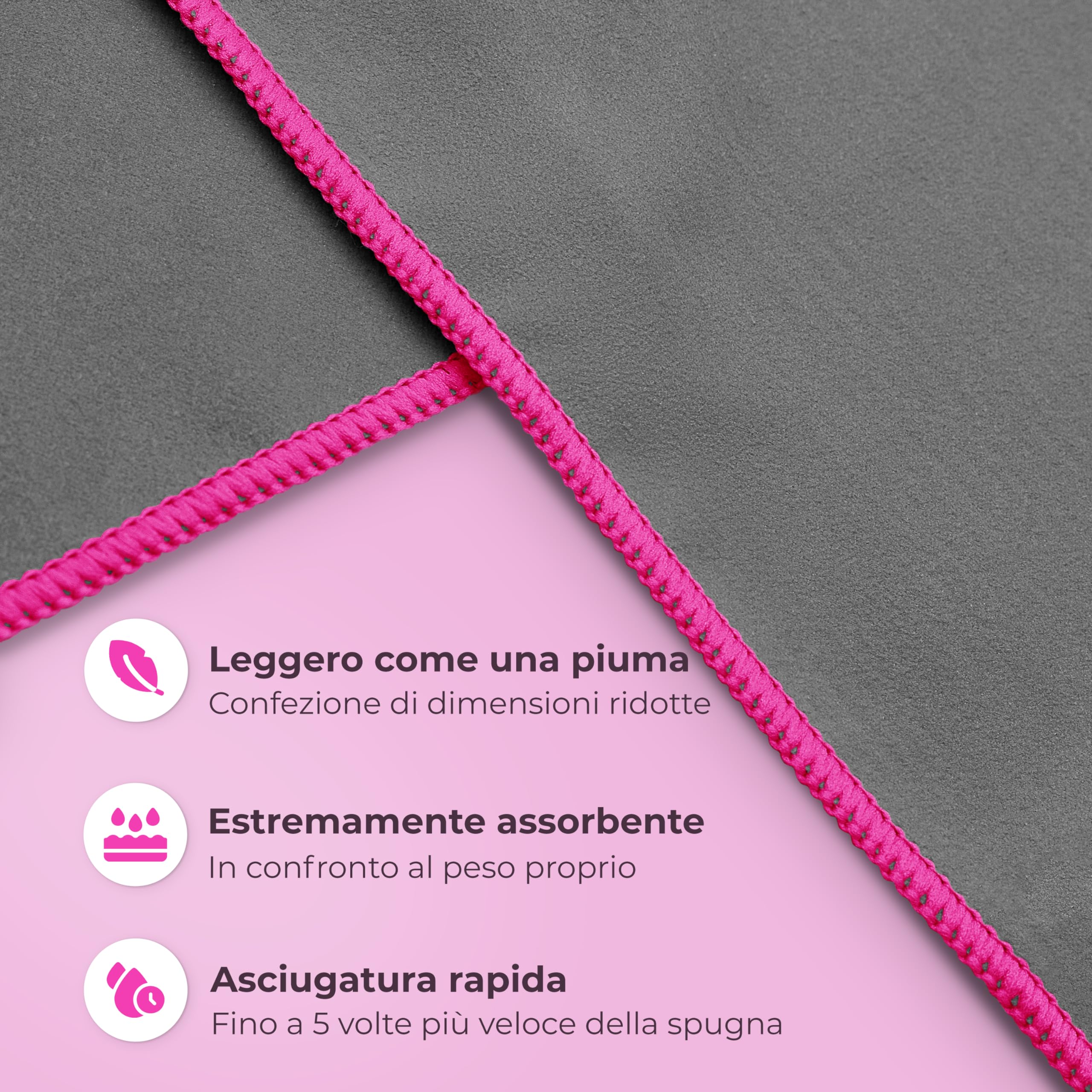 NirvanaShape Asciugamano in microfibra, asciugamani in microfibra da bagno, da viaggio, da spiaggia e per lo sport (palestra, spiaggia), M 120 x 60 cm