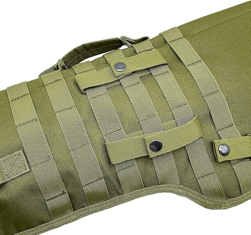 Miniatura 10 de Silfrae Funda táctica de escopeta para rifle táctico, bolsa de hombro