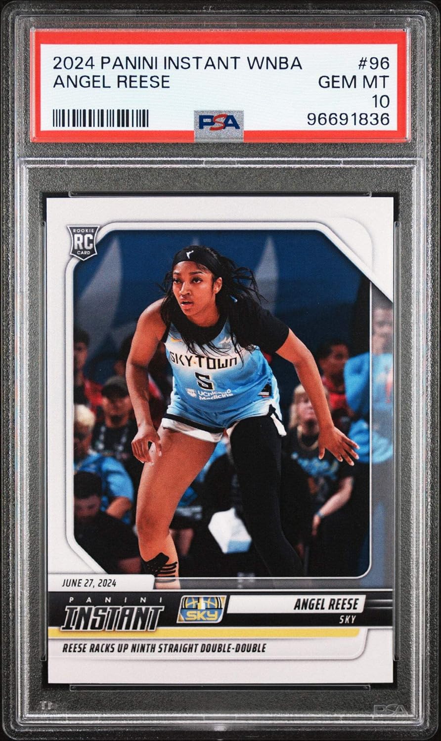 Graded 2024 Panini Instant WNBA Angel Reese #96 Rookie RC Basketball Card PSA 10 Gem Mint