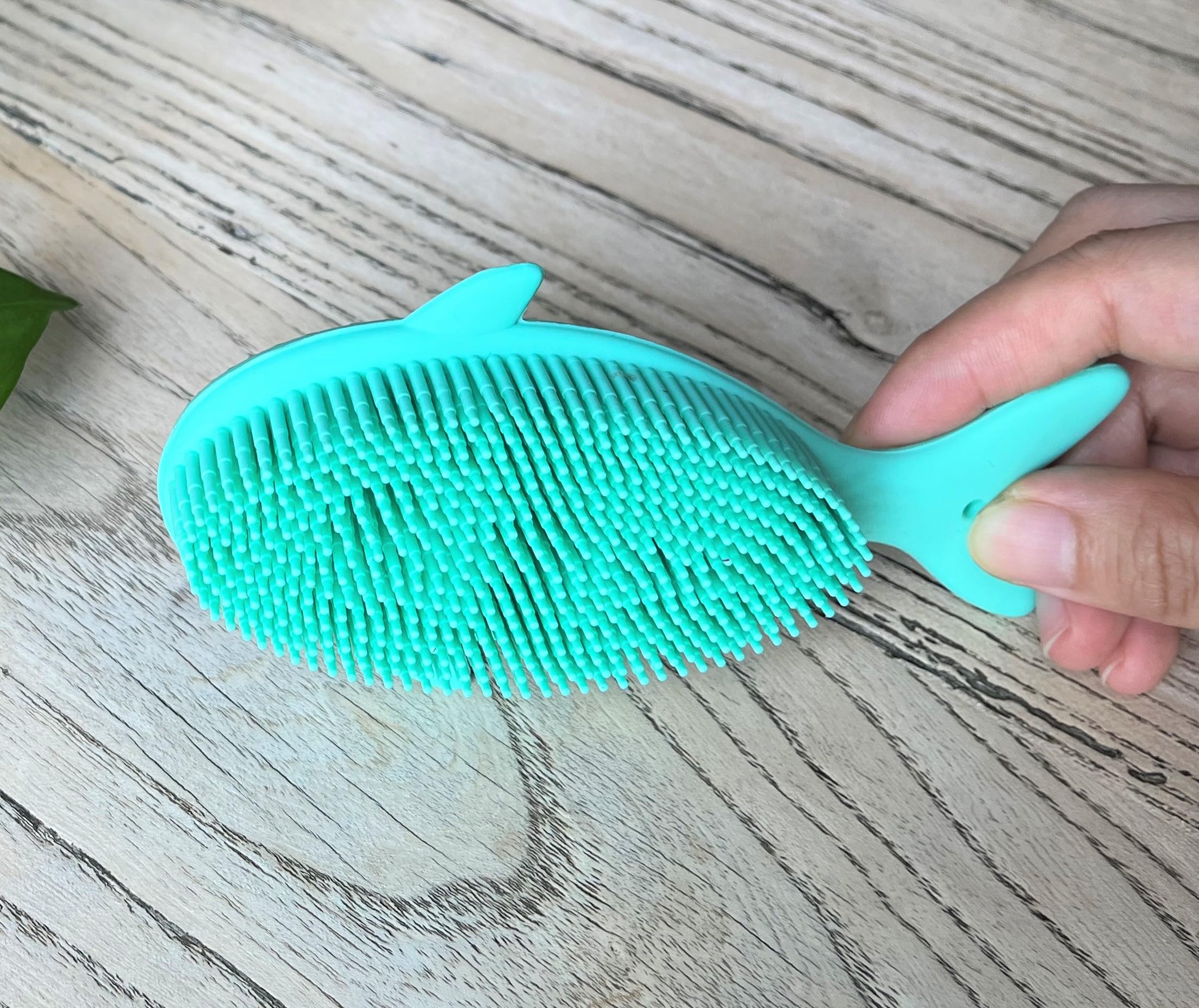 Premium Sensory Brush for Kids or Autism,Soft Silicone Body Scrubber,2 in 1 Sensory Room Occupational Therapy Brushes,Silicone Loofah,Pet Shower Brush Bath Brush Shampoo Brush - Image 3