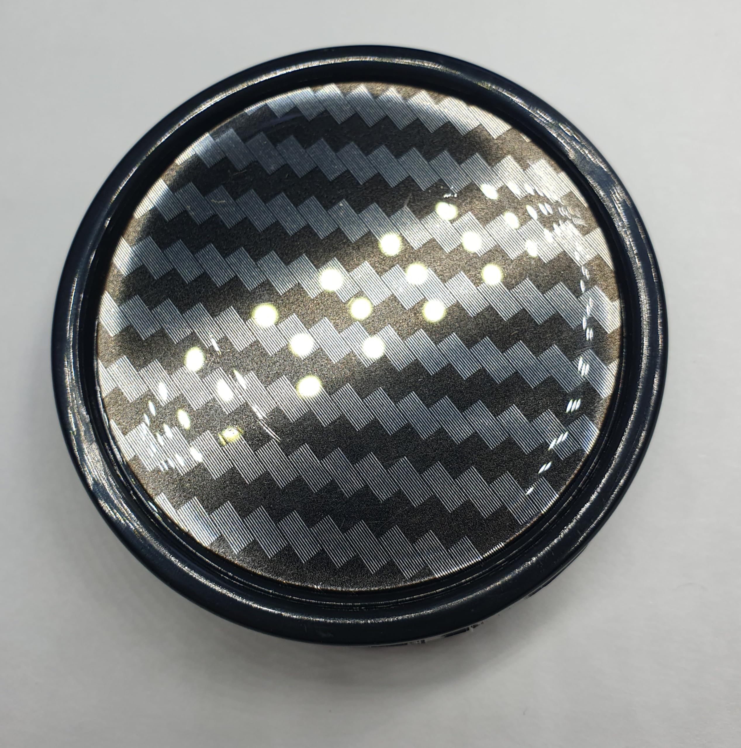 Set Da 4 Coprimozzi In Fibra Di Carbonio, Cerchi Universali Con Effetto Carbonio, Diametro 63mm, Senza Logo, Plain - 3