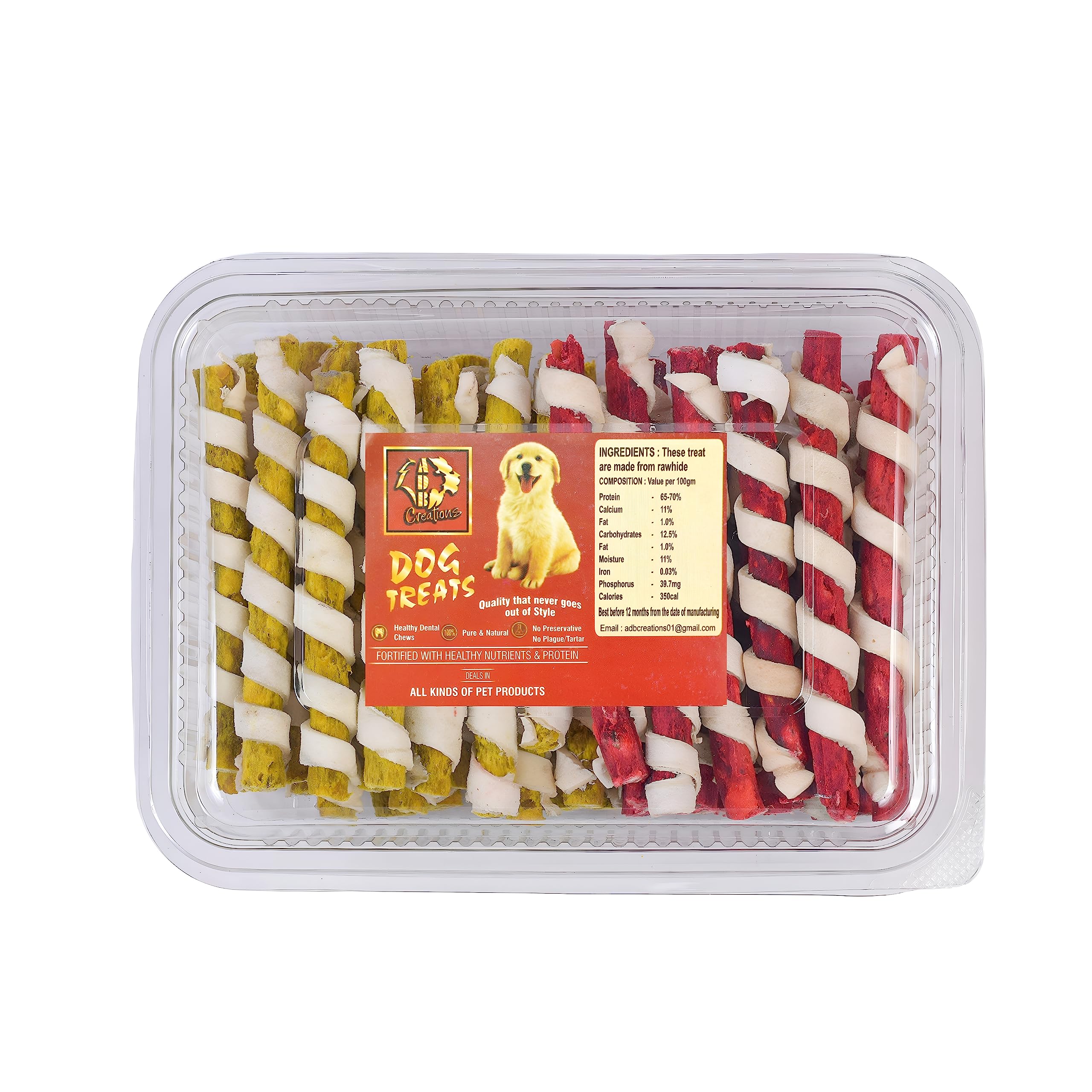 ADB Creations Mix Flavor Dog Chew Stick, Rawhide Munchy Protein & Dental Sticks for Dogs | Snacks for All Breed Dogs of All Life Stages - 1Kg (Pack of 1) (B08M4C5RRH) Amazon Price History, Amazon Price Tracker