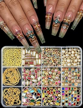 Bangle Nail Charms and Gems Luxury Flat Back Charms for Nails Jewels