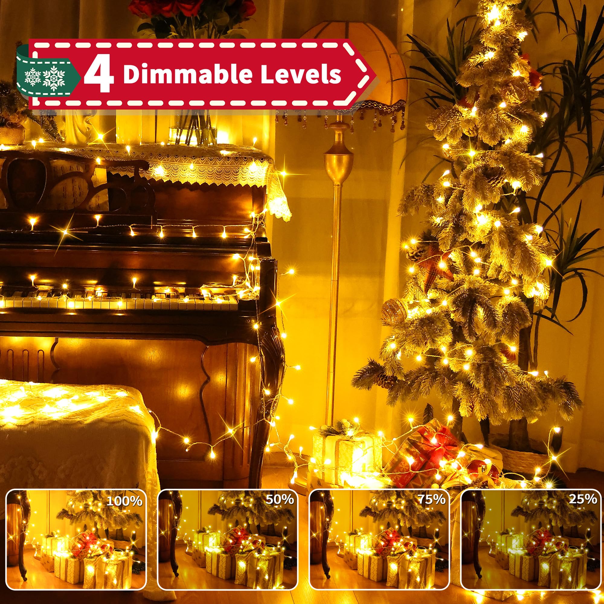 Auriostar Lichterkette Außen 80m 800LED - Lichterkette Weihnachtsbaum Outdoor Innen 8 Modi mit Fernbedienung Timer, IP44 Wasserdicht Lichterkette Strom Warmweiß für Weihnachten Party Garten Hochzeit