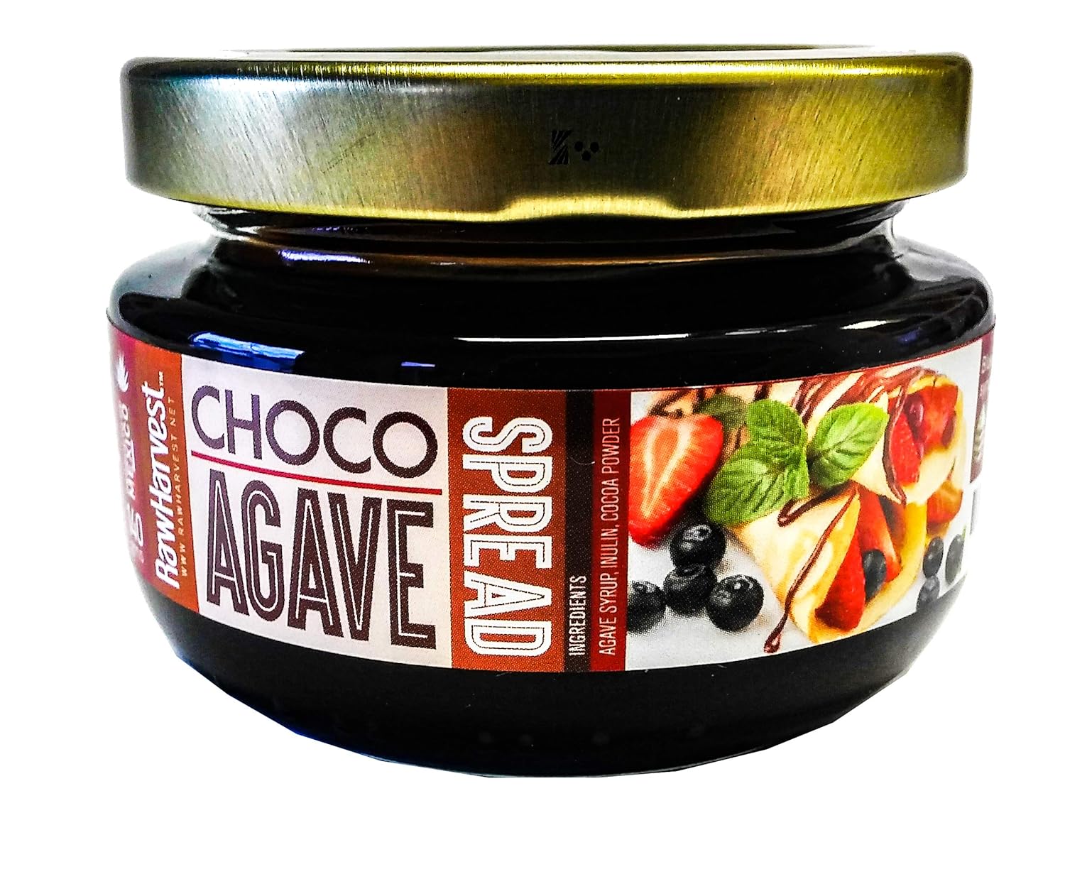 RawHarvest Choco Agave Spread 140g Glass Jar Low Glycemic