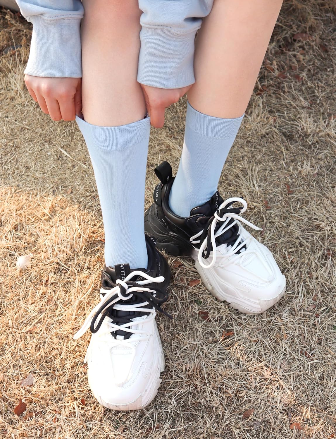 Women's Soft Thin Viscose Bamboo Crew Socks, Fit Stretchy Casual, Business, Dress Calf Sock 5 Pairs - Image 3