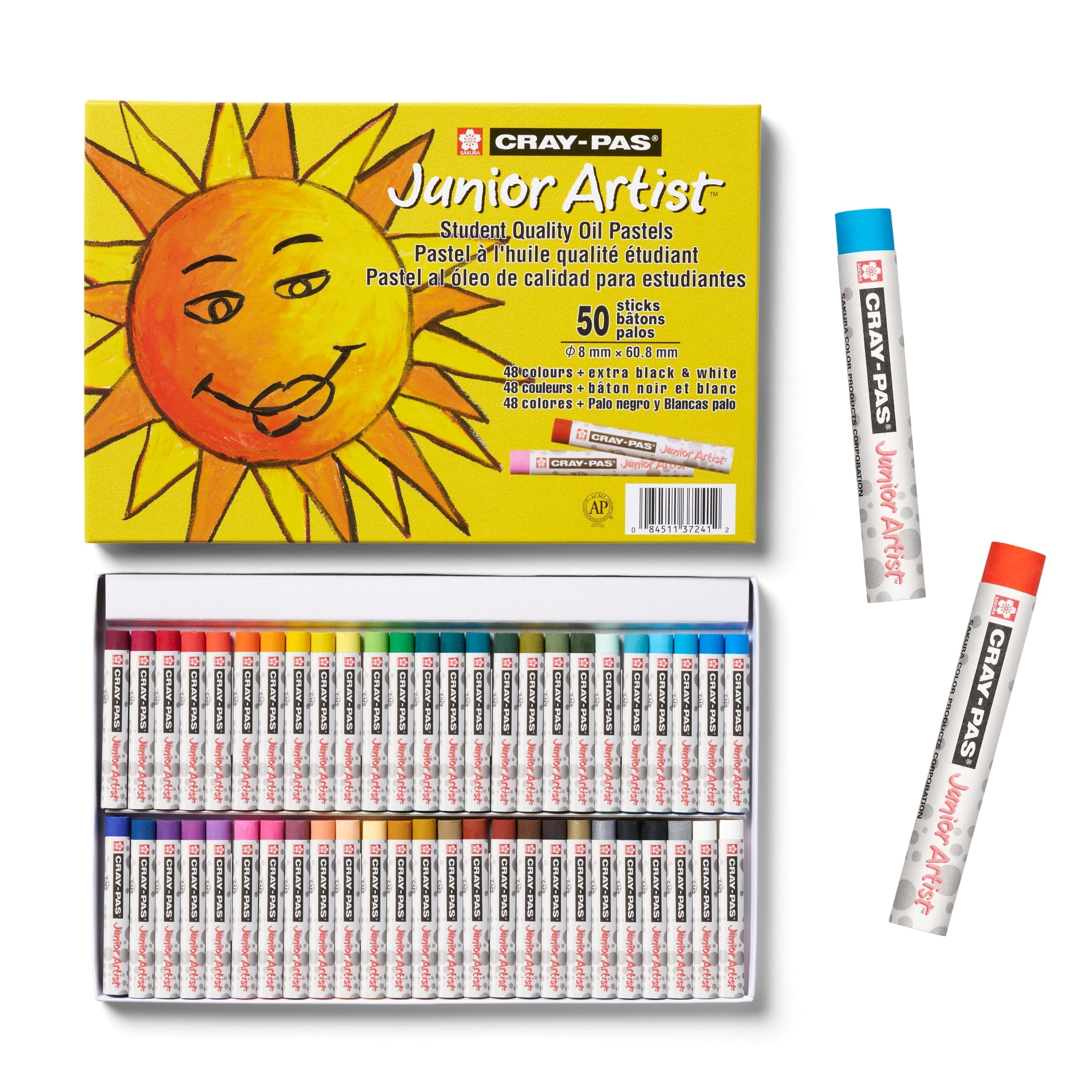 Cray-Pas Junior Artist Oil Pastels, 50 Count (Pack of 1), Colors may vary