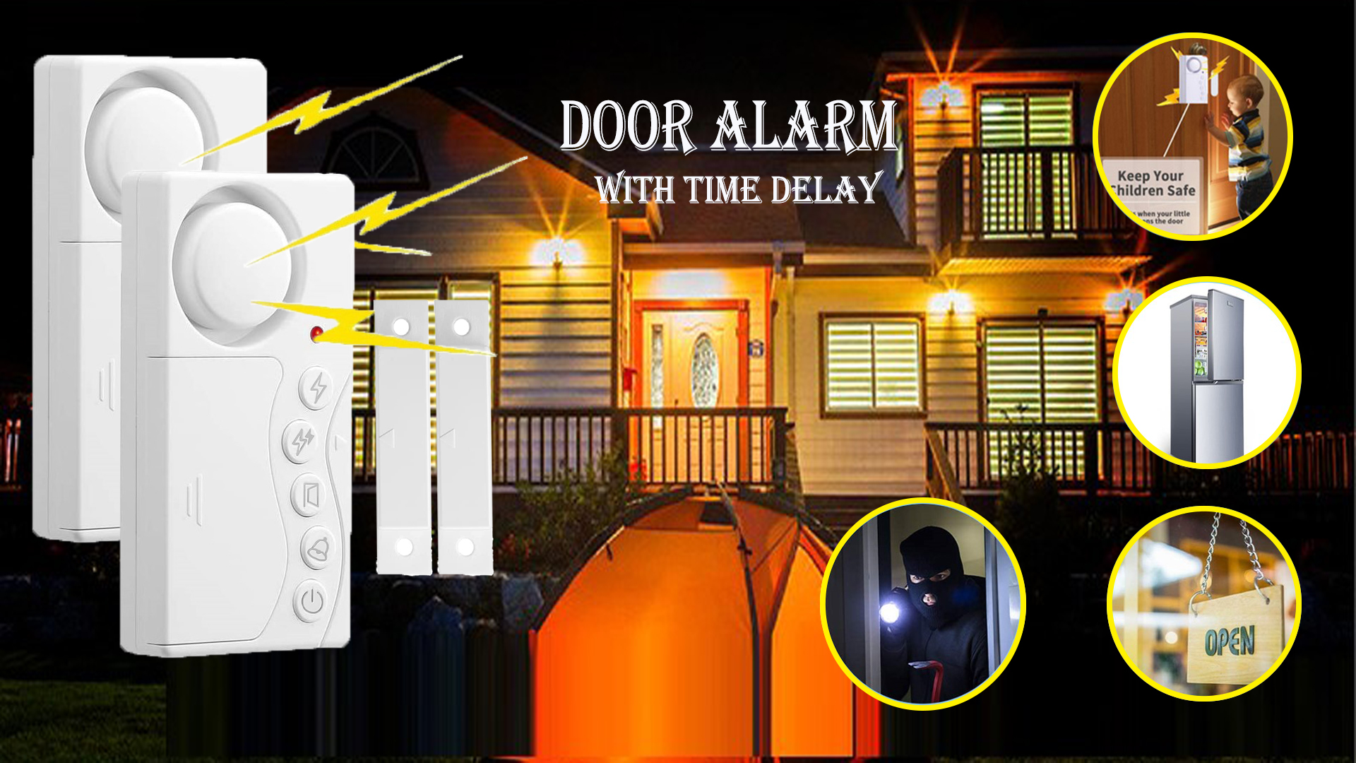 Alarme de Porte CIKONIELF - Capteur Tactile Antivol - 120dB