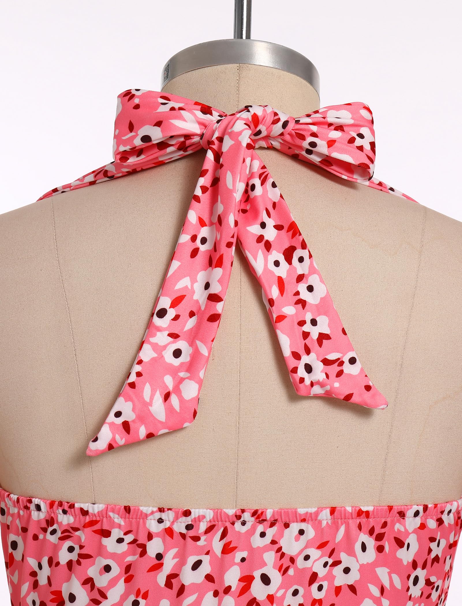 IDOPIP Abito da cocktail da donna, senza maniche, con scollo a V, con scollo a V, linea ad A, elegante, da sera, per matrimoni, feste, vacanze
