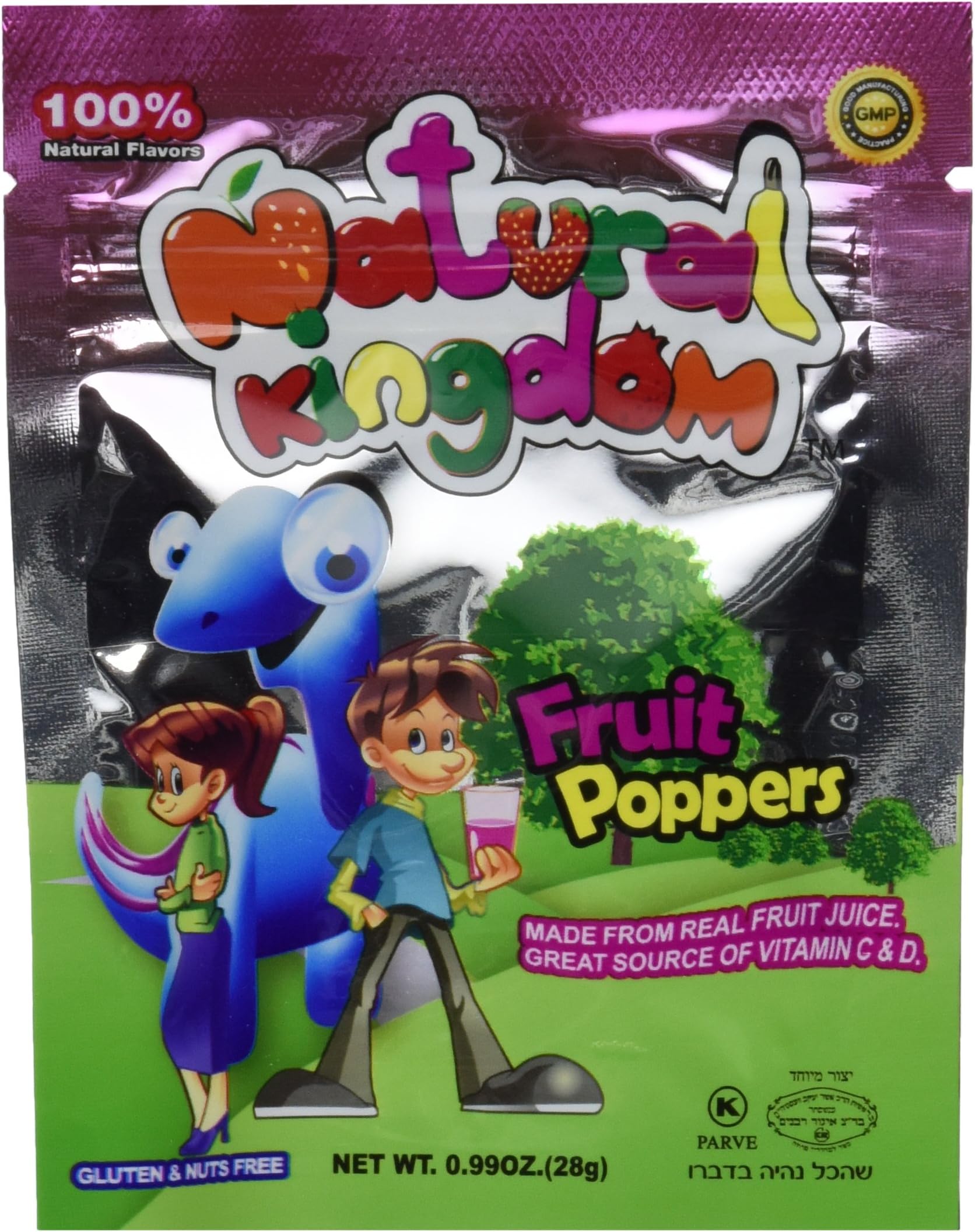 Natural Kingdom Fruit Poppers w/ Vitamin C & D-Fruit Flavors, 16 pk