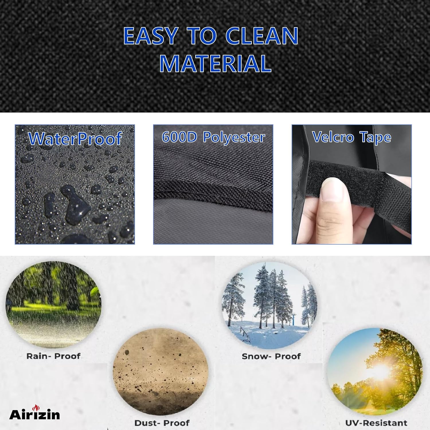 Grill Cover Replacement for Oklahoma Joe's Canyon Combo Smoker/Grill,for Canyon Combo DLX Charcoal/Gas Smoker Cover Accessories - Image 4