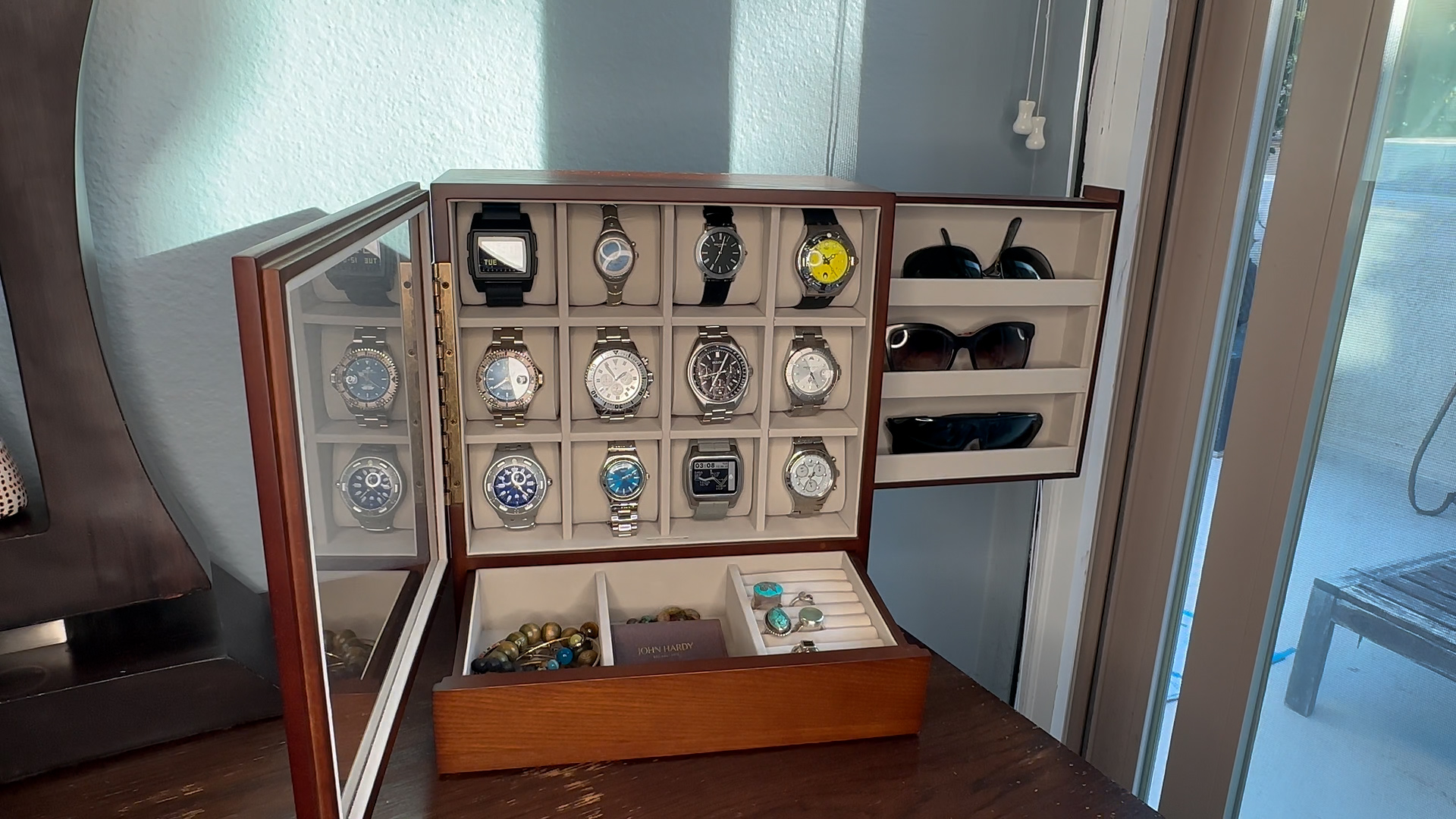 Amazon.com: SONGMICS 12 Watch Display Case, Watch Box with Hidden