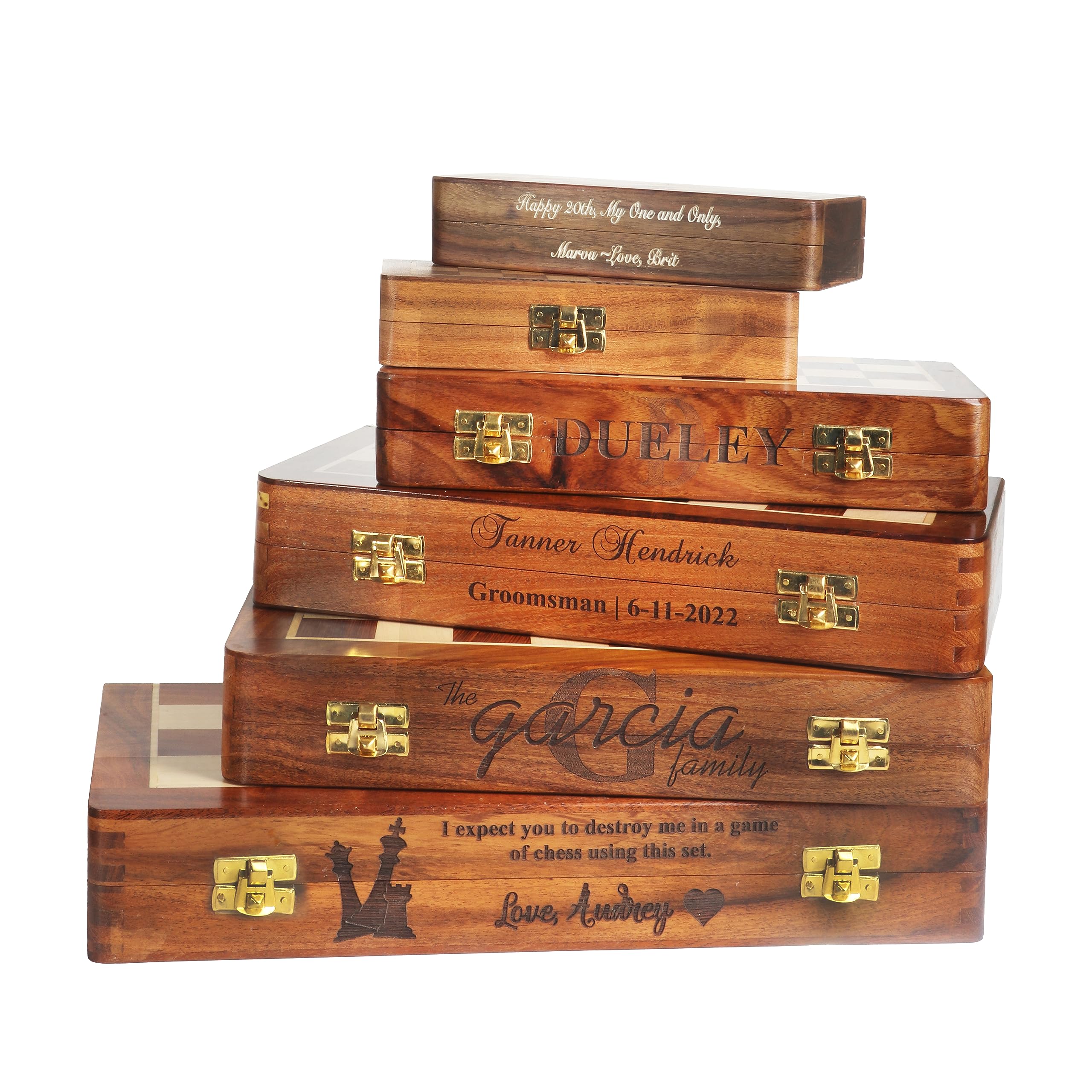 Personalisiertes magnetisches Schachset aus Holz (18–46 cm), faltbares Reiseschachbrett mit Aufbewahrungsmöglichkeit, handgefertigtes Schachspiel aus Holz für Erwachsene, tragbares Luxus-Schachset