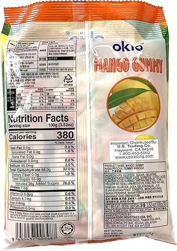 Miniatura 2 de Okio Gomitas de Fresa 3.53 oz. Uva Naranja Mango 3.52 oz (Mango)