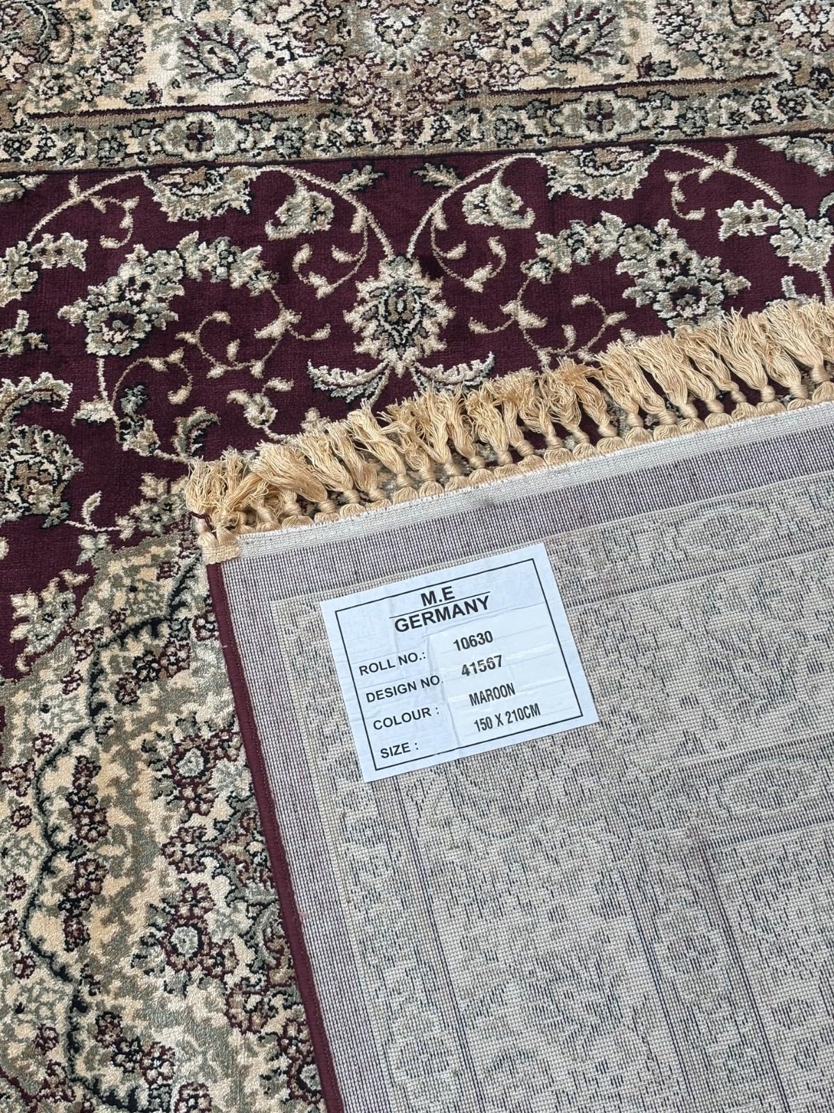 Kashmir Design - Tappeto orientale 150 x 210 cm, in viscosa lucida, marrone castagno M67M