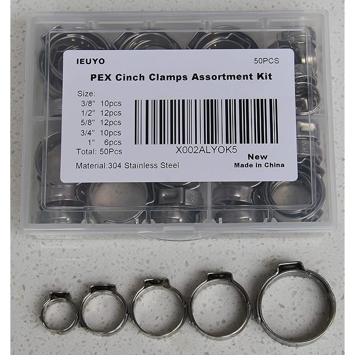 Buy IEUYO Heavy Duty PEX Pinch Clamps PEX Cinch Clamps Rings Assortment