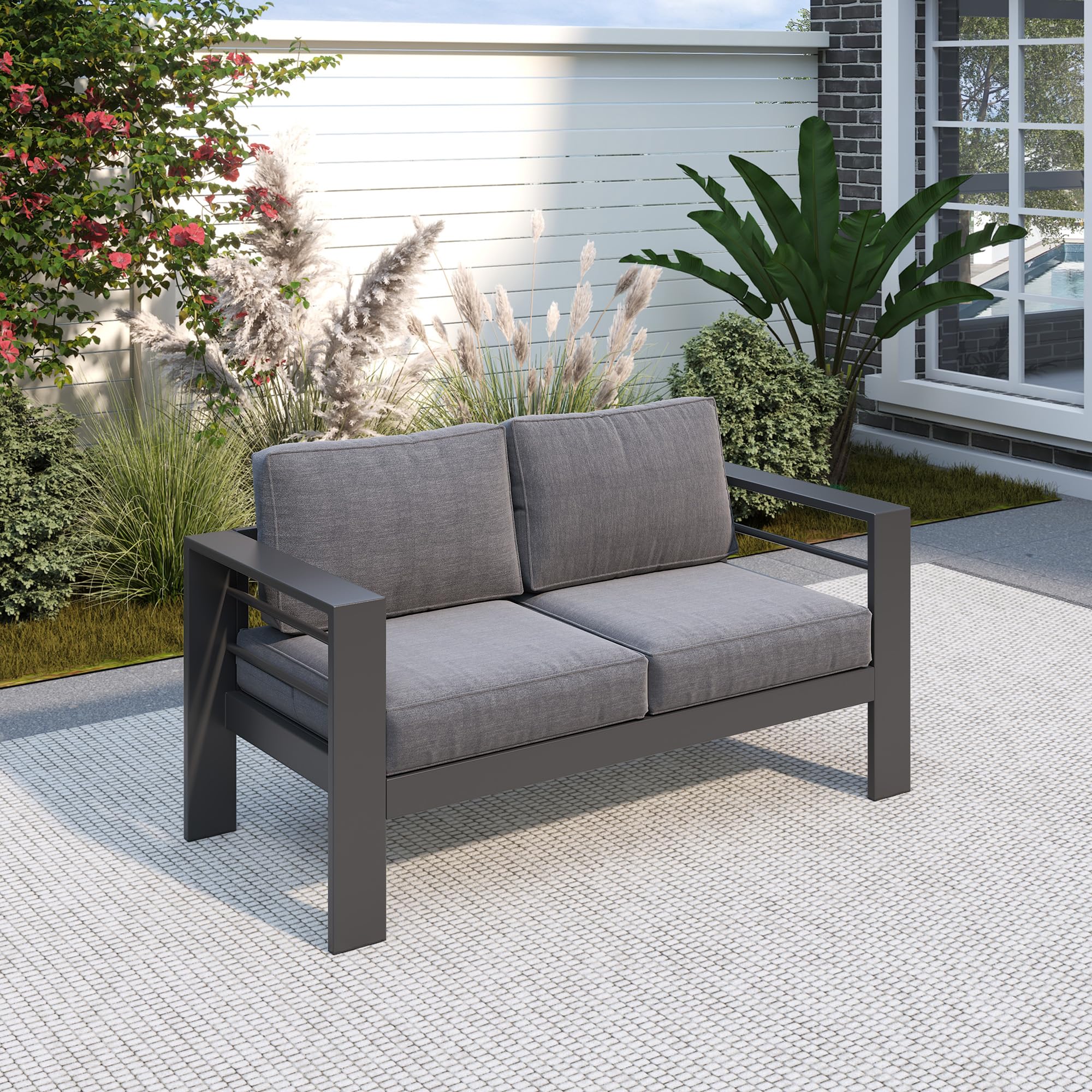Solaste Aluminum Loveseat