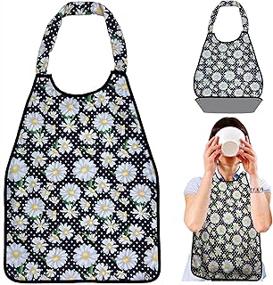 Adult Bibs for Men and Women - 17”x30” Washable Bibs with Adjustable Neck Closure, Waterproof Clothing Protector
