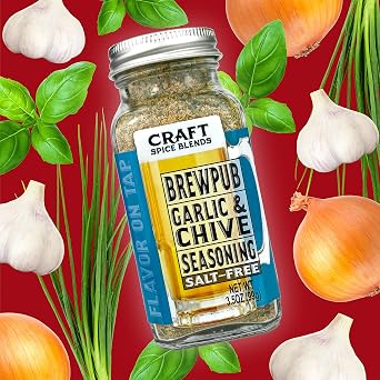 Craft Spice Blends (Brewpub Garlic & Chive Seasoning 2 Pack) | All Natural | Sugar Free | Salt Free | Keto | Zero Calories