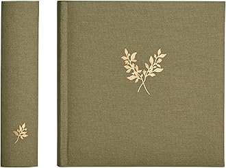 Elegant Linen Photo Album - 200 Acid-Free Pockets for 4x6 Pics - Perfect for Weddings & Gifts