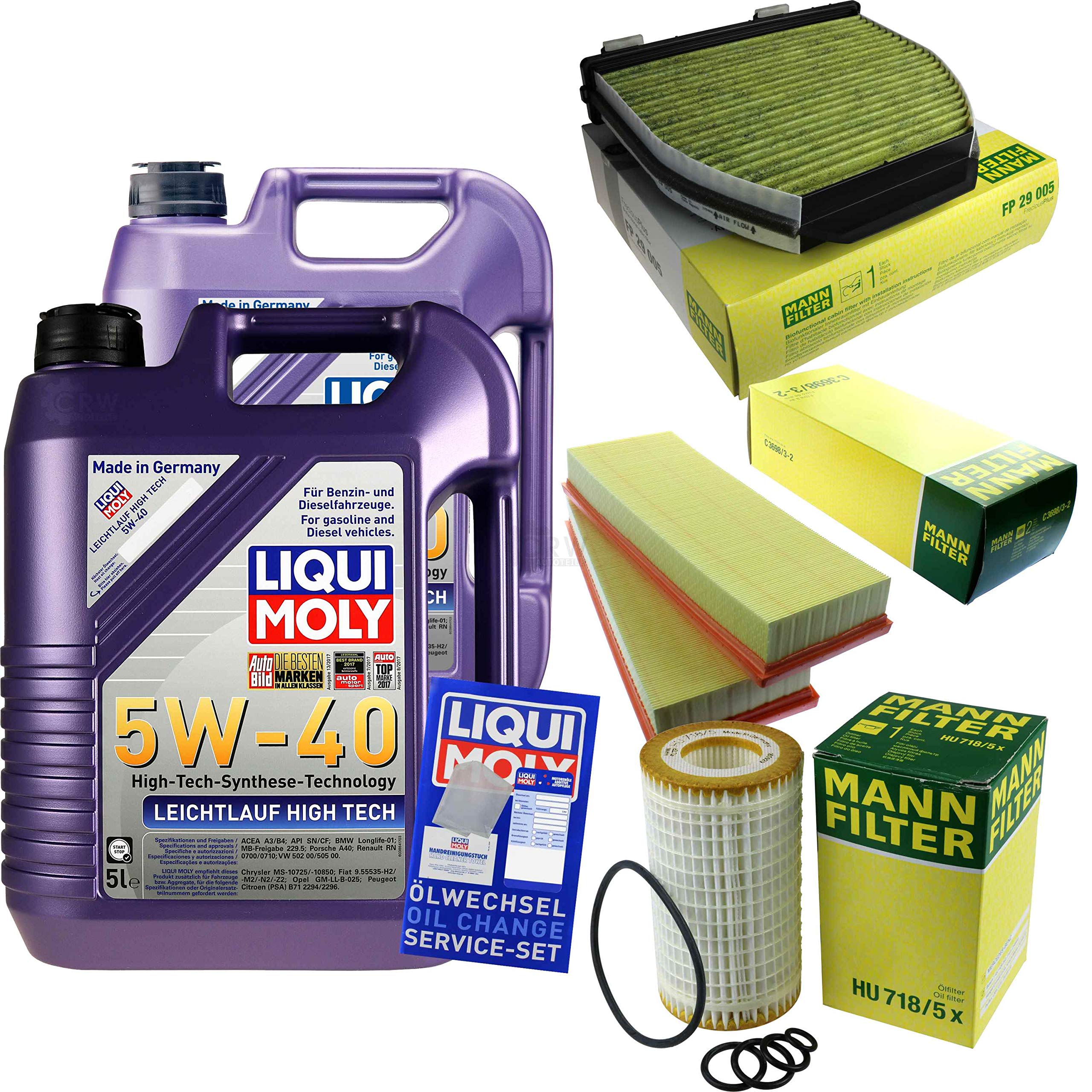 Pacchetto di ispezione 10 L LM LL High Tech 5W-40 + pacchetto filtro uomo 9807295