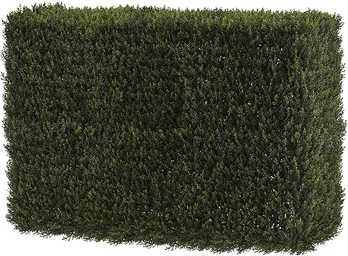 Nearly Natural 4889 Seto de cedro decorativo artificial de 20 pulgadas de alto (interiorexterior), verde, 29 x 12 x 20 pulgadas