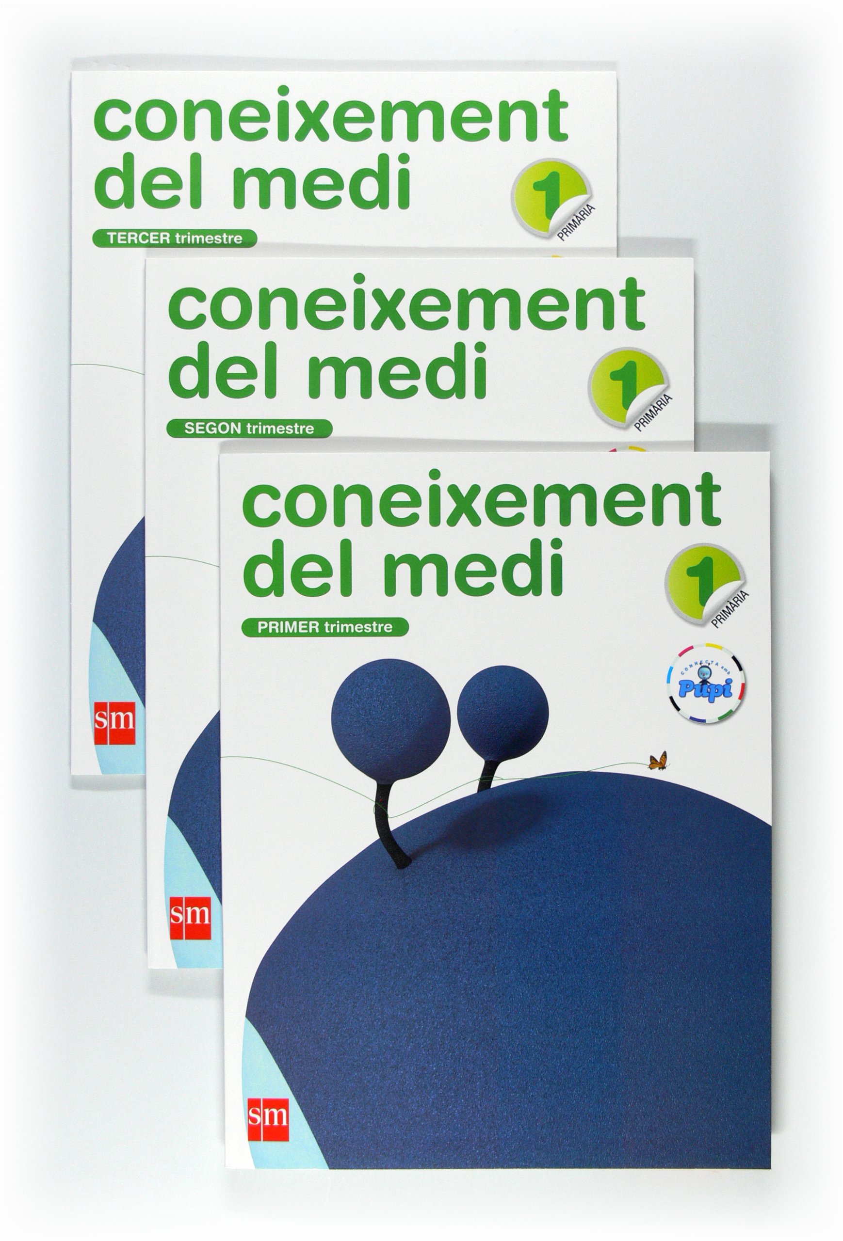 Coneixement del medi. 1 Primària. Connecta amb Pupi. Trimestres - 9788467546743