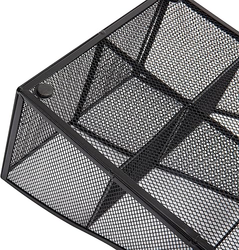 Miniatura 8 de Mind Reader Estación de tazas y condimentos, juego de 2, organizador de encimera, barra de café, malla metálica, 8.5 pulgadas de largo x 14.5