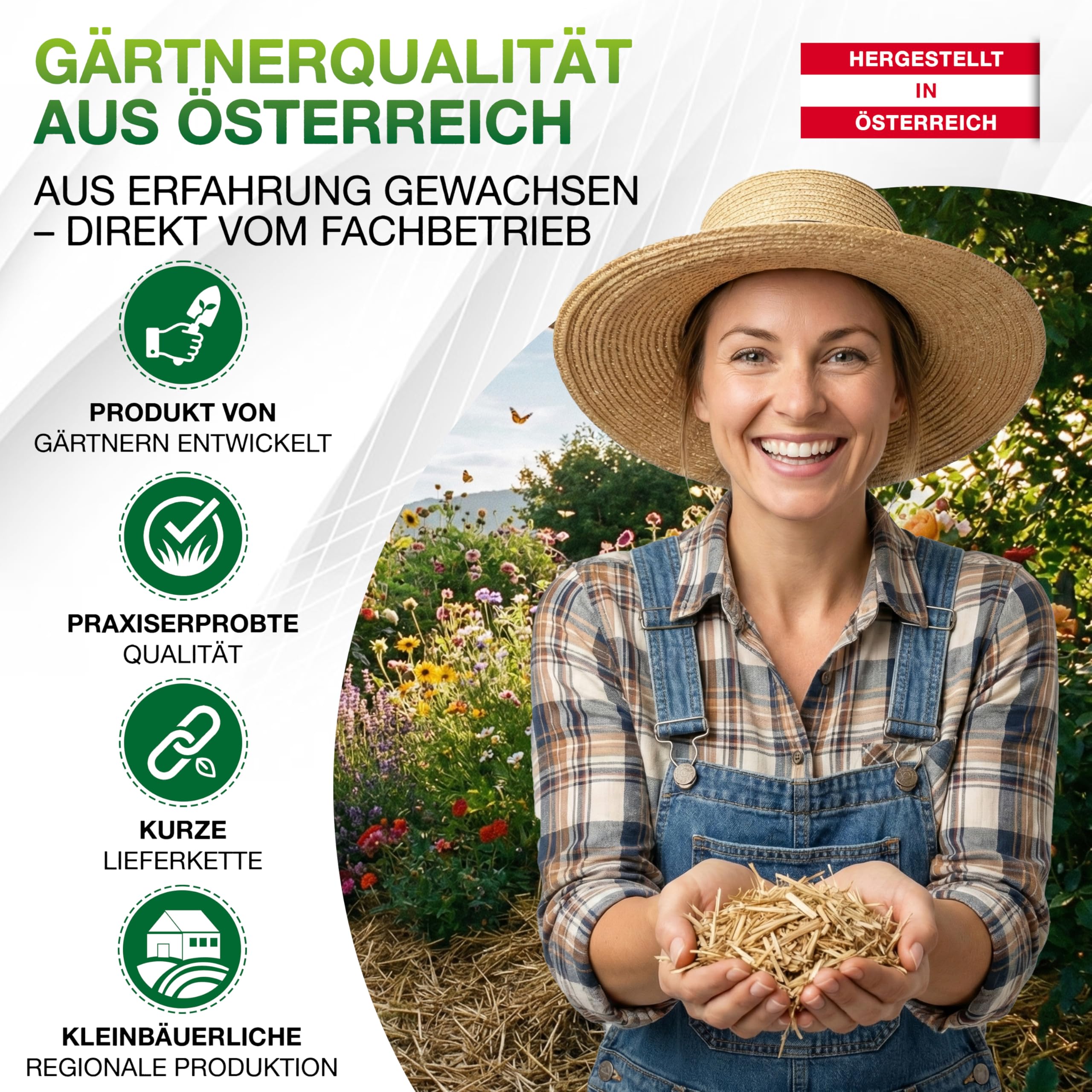 Jumbogras Miscanthus-Mulch 170 L – Rindenmulch-Alternative aus Chinagras/Elefantengras Häcksel – äußerst pflanzenverträglich – geeignet für Gemüse, Kräuter & co. – Schutz vor Unkraut & Austrocknung