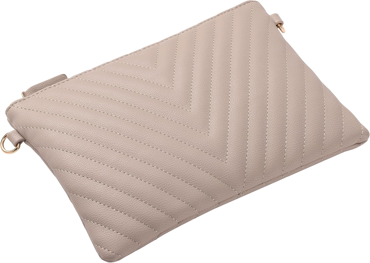 B BRENTANO Chevron Embroidered Crossbody Clutch Bag Pouch with Removable Wristlet & Adjustable Shoulder Strap - Image 3