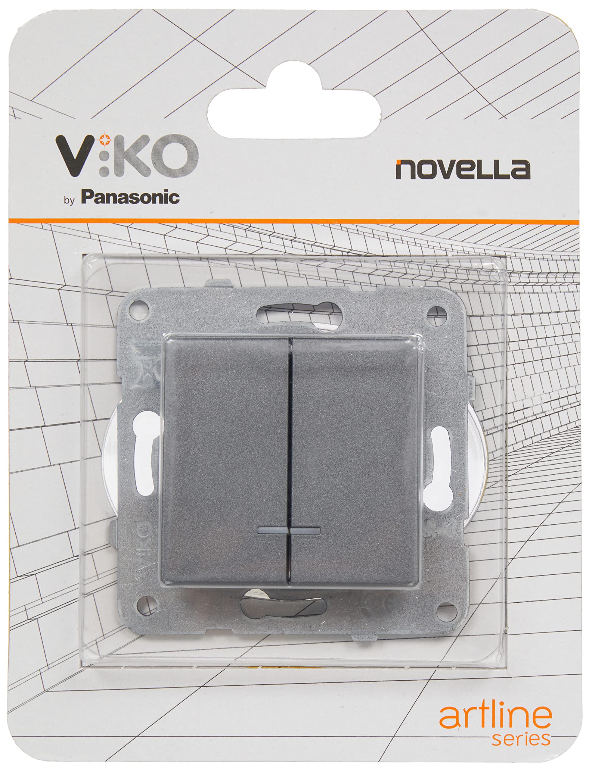 Viko Novella Trenda Füme Mekanizma+Düğme Kapak Çabuk Bağlantı Işık Komütatör