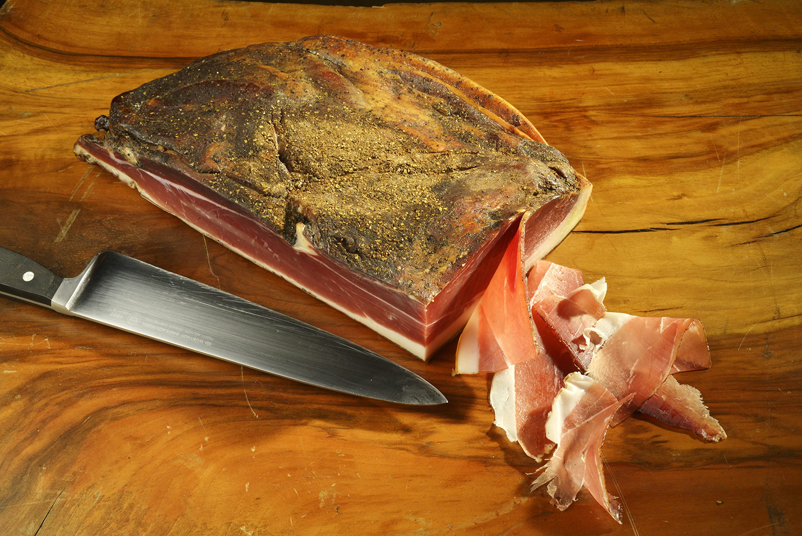 Südtiroler Speck, ganz - 1 ganzer Speck - 5,6kg - 1/1 Hamme - 6 Monate gereift- Spezialität von Viktor Kofler/Lana