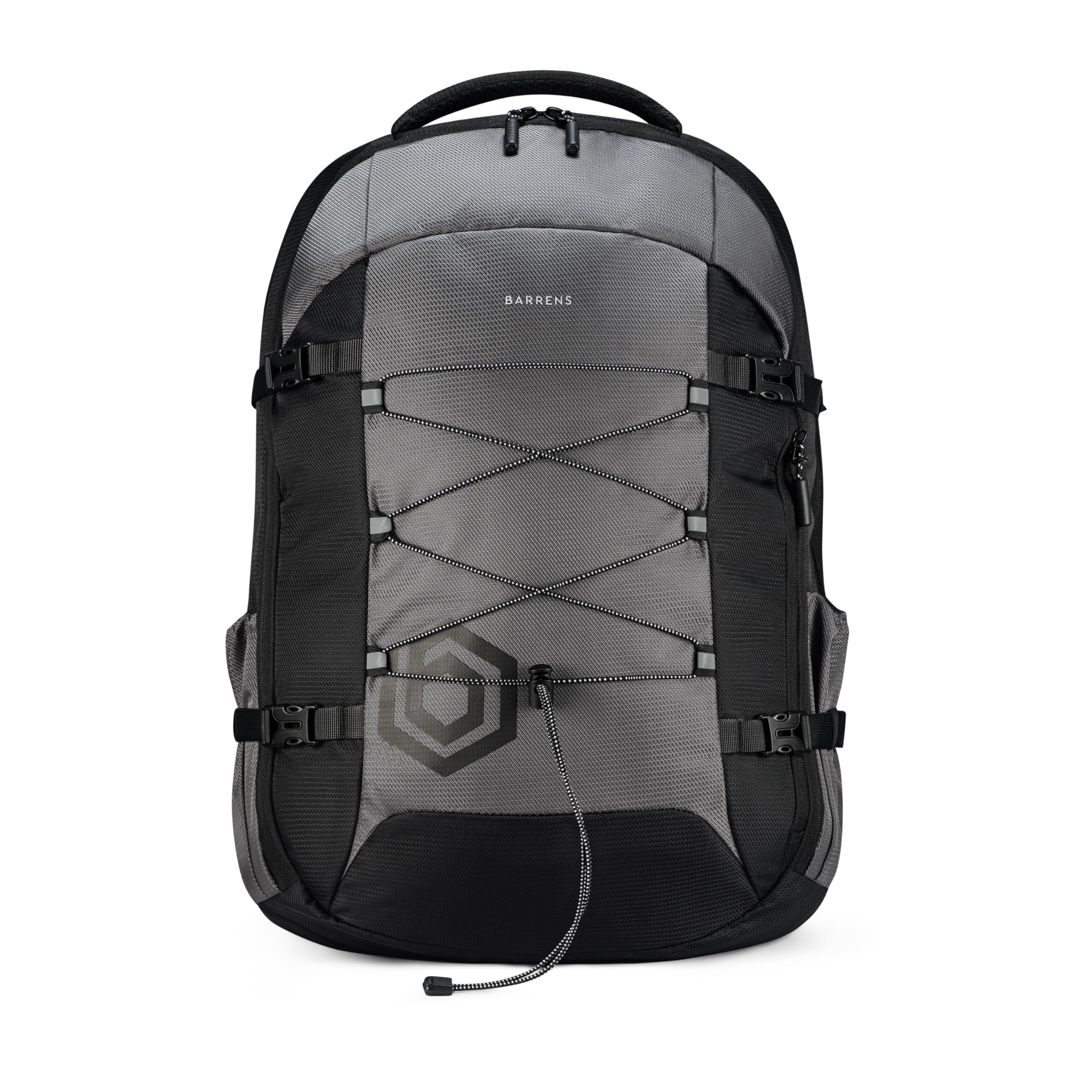 BARRENS - Zaino da viaggio 55x40x20 cm 38L grande, zaino per uomo e donna, bagaglio a mano per aereo, borsa da viaggio con scomparto per laptop da 17 pollici, zaino per affari e viaggi, grigio
